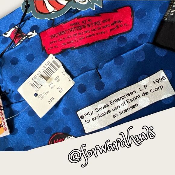 Vintage 90s Dr. Seuss Silk Tie – Cat in the Hat Comes Back, ABC Design - Picture 5 of 11